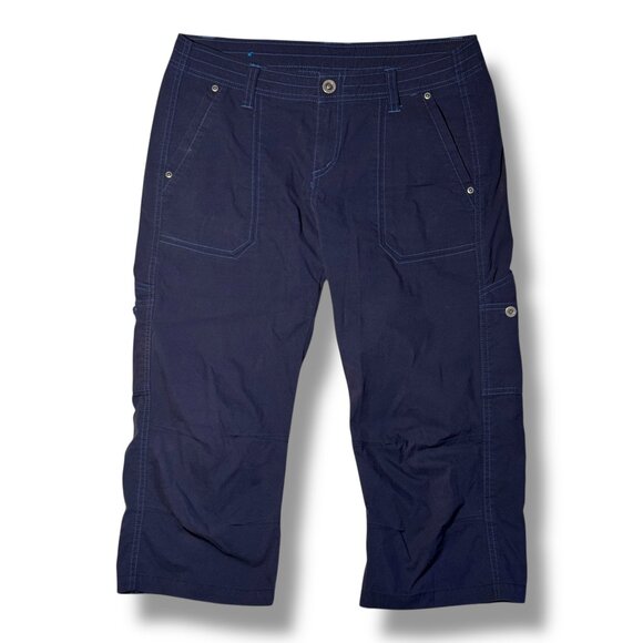 Kuhl Free Range Capri Dark Navy Blue Size 6 Many Pockets - Picture 1 of 8